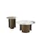 Manhattan Comfort Monica Coffee Table and End Table Set of 2 in Gold 2-CE0169 - alternate 6